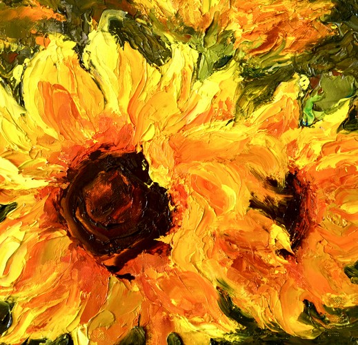 Golden Duet 8x8 $355 at Hunter Wolff Gallery